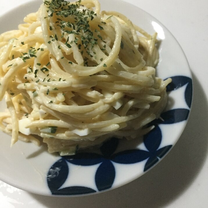 洗い物一切なし！袋で作る卵のハムのスパゲティサラダ